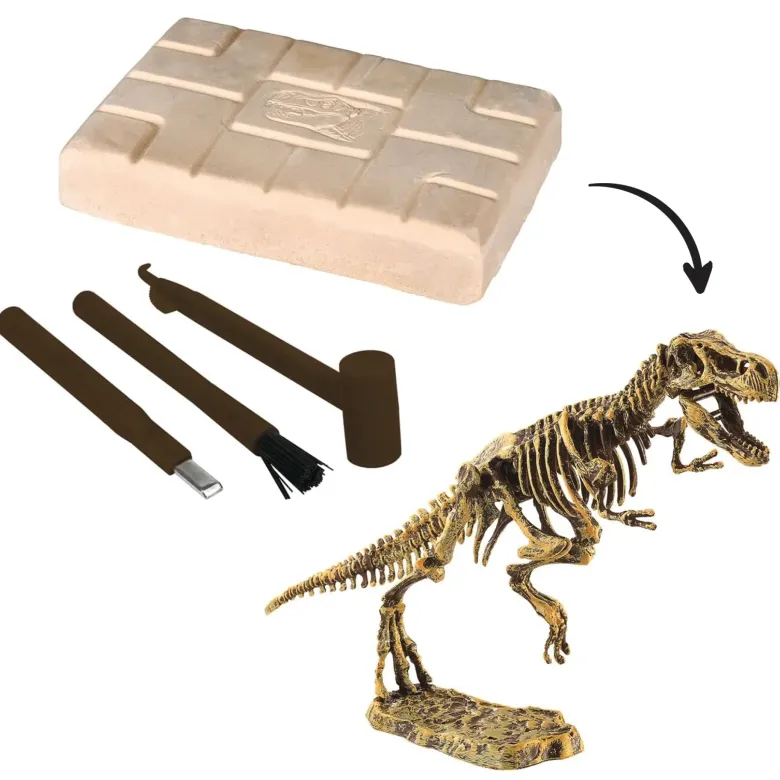 Dinosaurier-Ausgrabungs-Set "T-Rex", groß, 6-tlg.