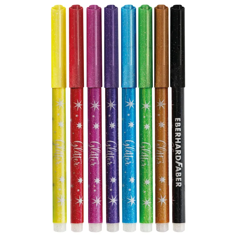 Eberhard Faber Glitter Filzstifte, 8 Stück