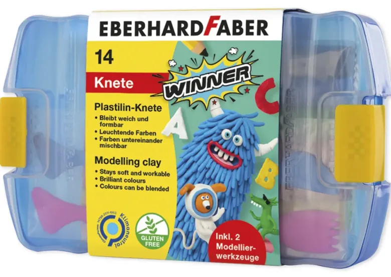 Eberhard Faber Winner Plastilin-Knete, Set in der Box