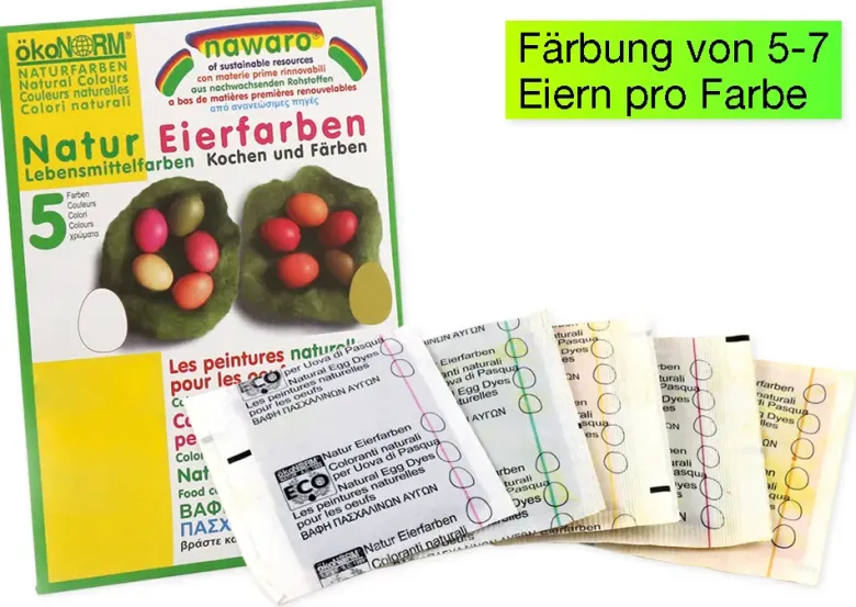 Eier-Färbefarben nawaro, 5-tlg.