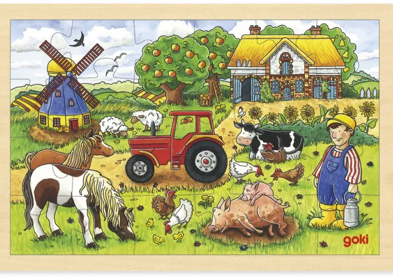 Einlegepuzzle "Bauernhof", 24-tlg.