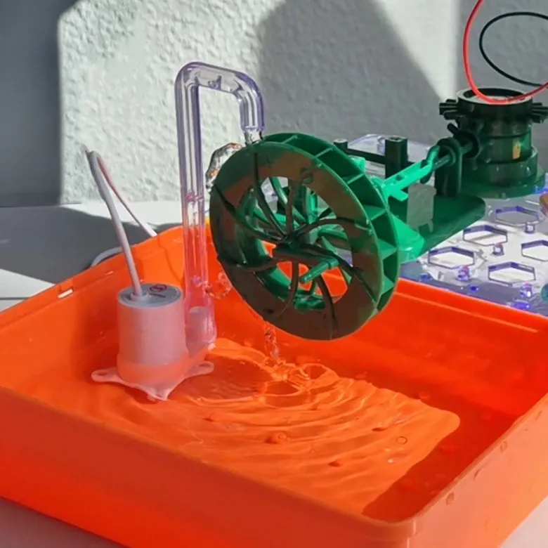 Experimentier-Set "Wassermühle mit Solarpumpe", 15-tlg.
