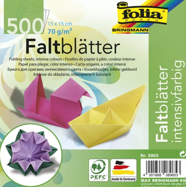 Faltblätter 15x15 cm, 500 Blatt