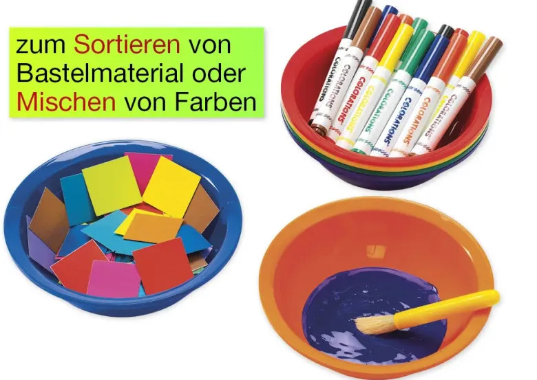 Farb- und Materialschalen, 6 Stück