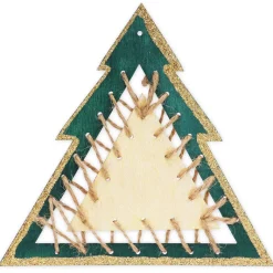 Fädeltannen aus Holz, 12 Stück