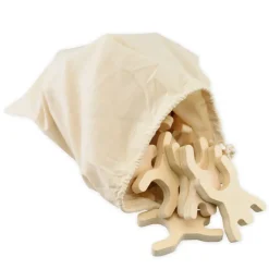 Figuren-Stapelspiel aus Holz, 36-tlg. im Beutel