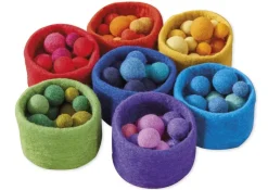 Filzschalen mit Kugeln zum Sortieren, 107-tlg.