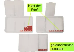 Flüster-Schüttelbox 3-tlg., mit 20 Perlen