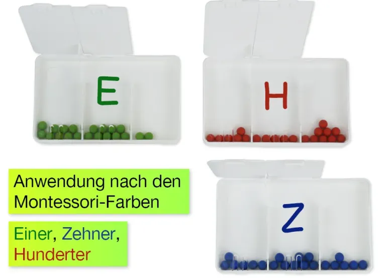 Flüster-Schüttelbox 3-tlg., mit 20 Perlen