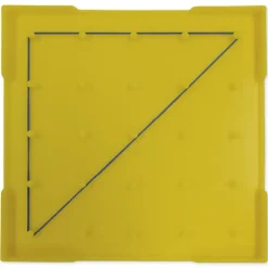 Geometrie-Brett doppelseitig (5x5 Stifte), 15x15 cm, gelb