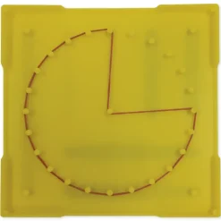 Geometrie-Brett doppelseitig (5x5 Stifte), 15x15 cm, gelb