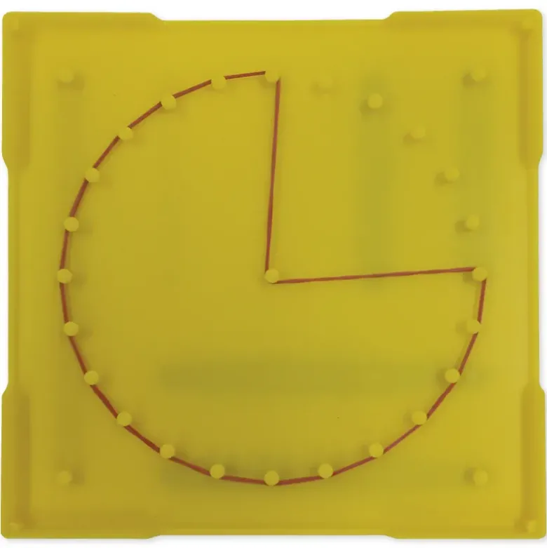 Geometrie-Brett doppelseitig (5x5 Stifte), 15x15 cm, gelb