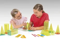 Geometrie-Körpersatz mit Mittelachse und Querschnitt, transparent, 29-tlg.