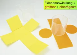 Geometrie-Körper Set L mit Flächenabwicklung 12-tlg.