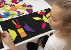 Geometrische Flächen aus Filz, 196-tlg.