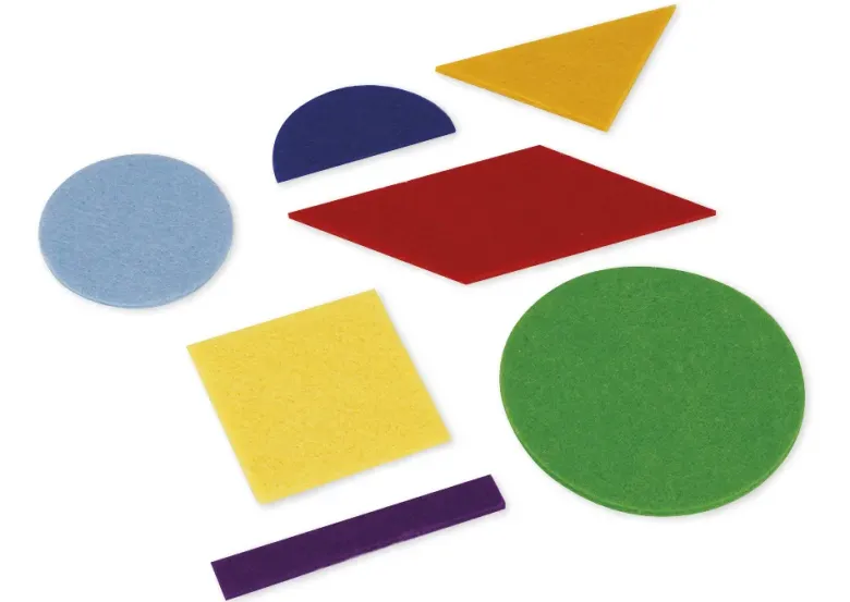 Geometrische Flächen aus Filz, 196-tlg.