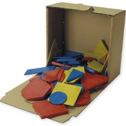 Geometrische Flächen aus RE-Wood Maxi, 60-tlg. in Box