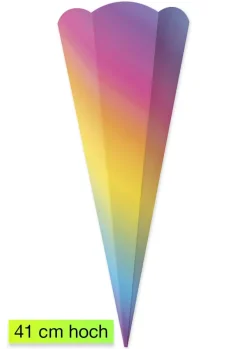 Geschwister-Schultüte "Regenbogen", 41 cm hoch, 5 Stück