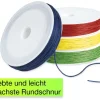Gewachste Fädelschnur, 4 Farben à 25 m