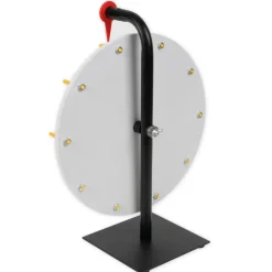 Glücksrad aus Kunststoff mit Metallständer, 30 cm ø