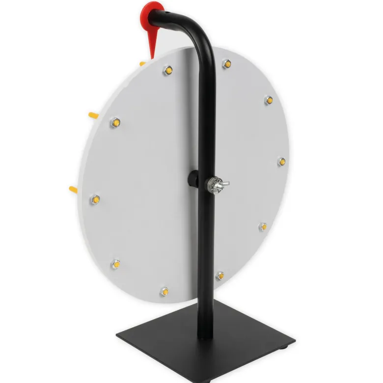 Glücksrad aus Kunststoff mit Metallständer, 30 cm ø