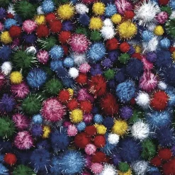 Glitzer-Pompons, 300-tlg.