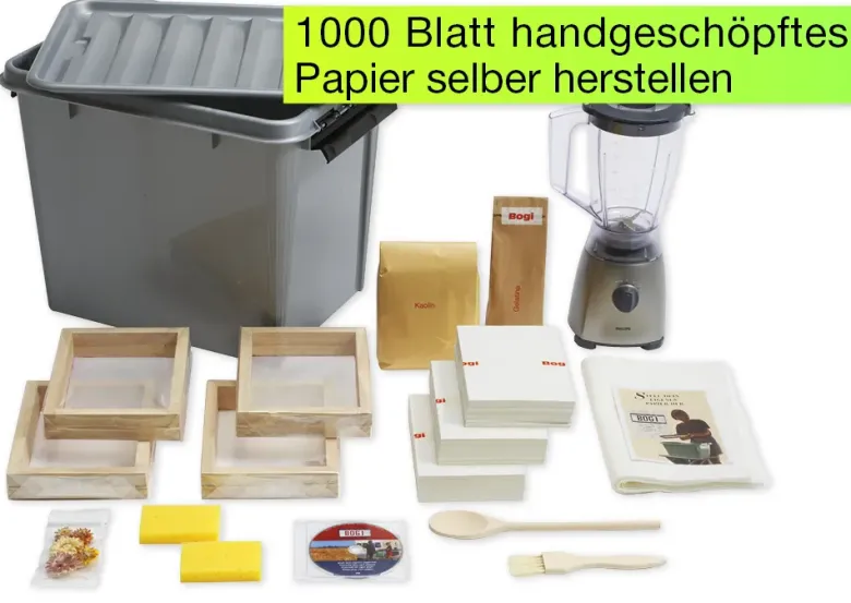 Gruppen-Set Papierschöpfen mit elektrischem Mixer, 35-tlg.