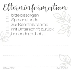 Haftnotiz-Block "Elterninformation", 65x65 mm, 100 Blatt