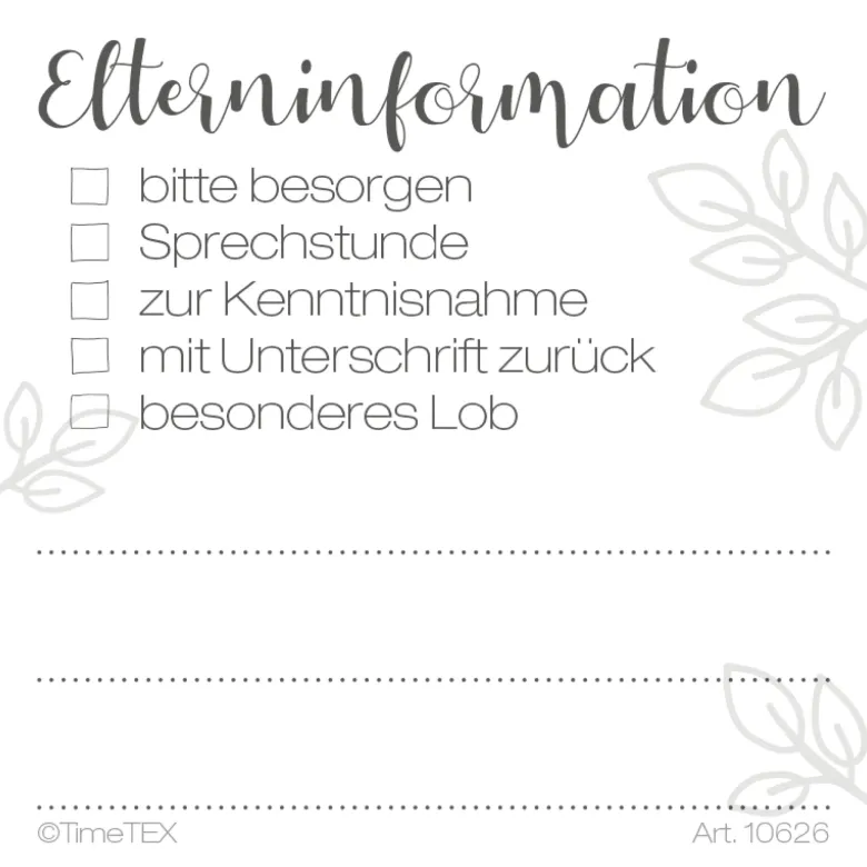 Haftnotiz-Block "Elterninformation", 65x65 mm, 100 Blatt