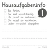 Haftnotiz-Block "Hausaufgabeninfo", 65x65 mm, 100 Blatt