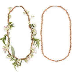 Halskette für Blumen aus Leder, 62 cm