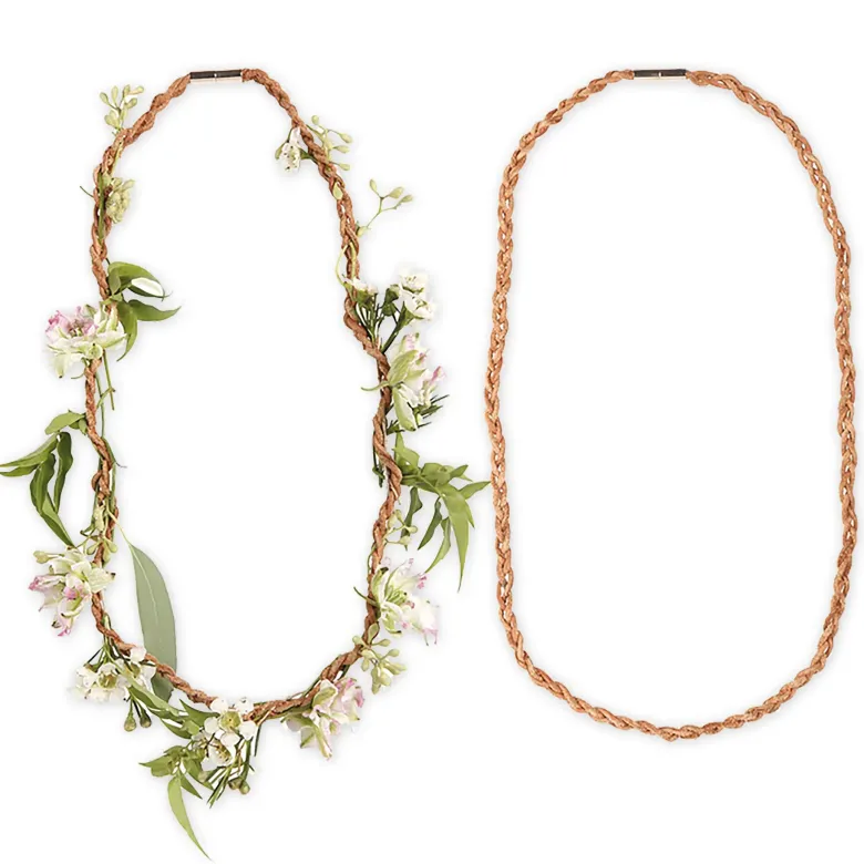 Halskette für Blumen aus Leder, 62 cm