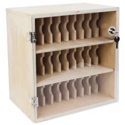 Handy-Parkplatz "Premium" aus MDF, 30 Fächer, abschließbar
