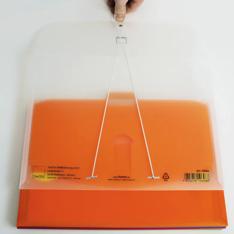 Hänge-Orga-Mappe für A4, 7 Fächer, transparent