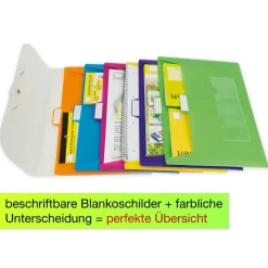 Hänge-Orga-Mappe für A4, 7 Fächer, transparent