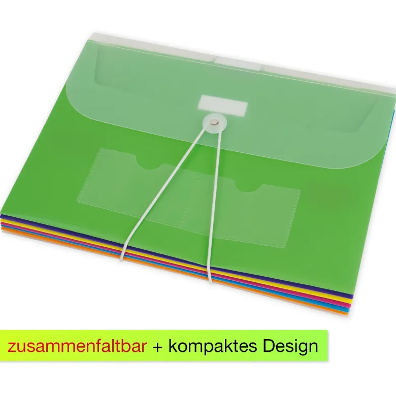 Hänge-Orga-Mappe für A4, 7 Fächer, transparent