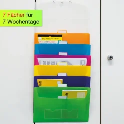 Hänge-Orga-Mappe für A4, 7 Fächer, transparent