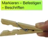 Holz-Klammern 70 mm natur, 50 Stück