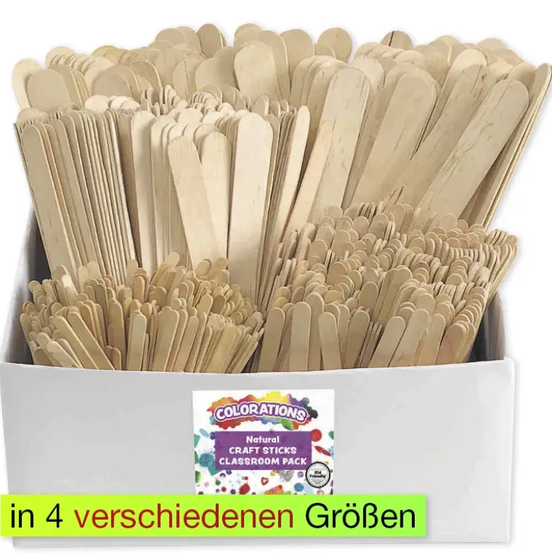 Holzspatel-Großpackung in 4 Größen, 1.200-tlg.