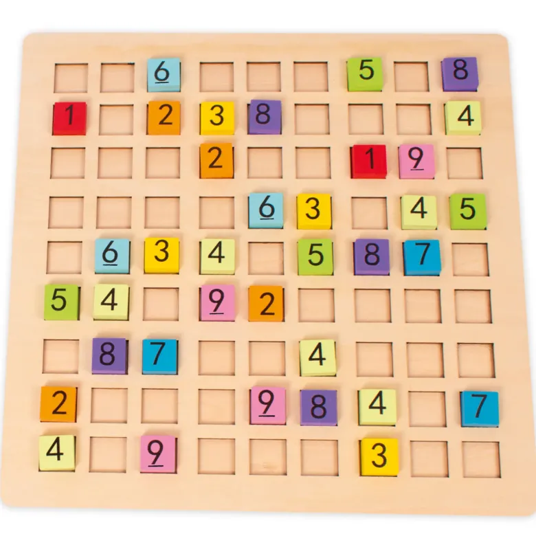 Holz-Sudoku 25 x 25 cm, 82-tlg.