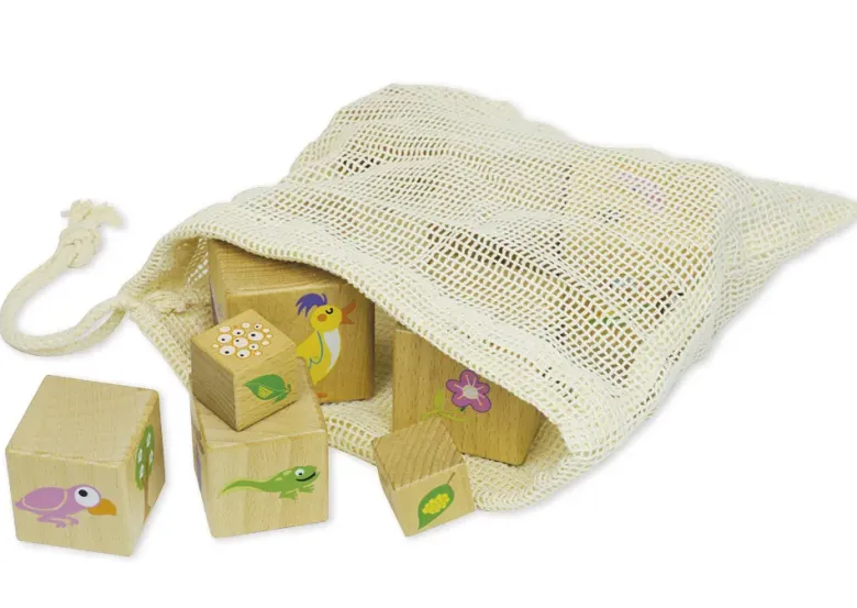 Holzwürfel "Lebenszyklus", 10 Stück