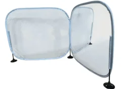 Hygiene-Schutzaufsteller Basic T-Form, 3-fache Trennwand