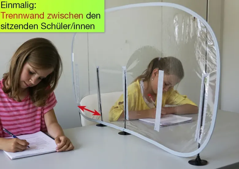 Hygiene-Schutzaufsteller Basic XL, einfache Trennwand