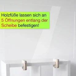 Hygiene-Schutzwand Limes für Tische, transparent