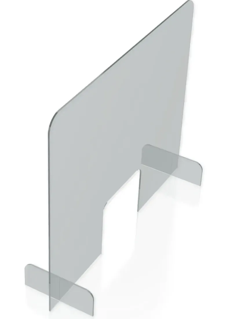 Hygiene-Schutzwand Standard XL für Tische, mit Durchreiche