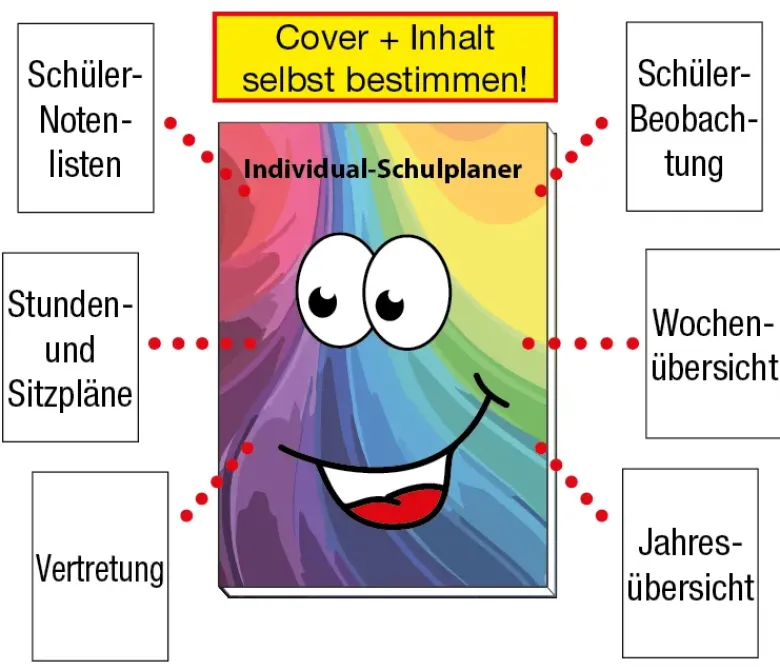 Individual-Schulplaner A4, 140 Seiten