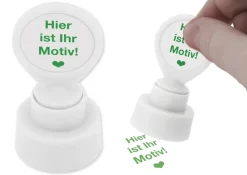 Individual-Siebdruck-Stempel, rund, 25 mm ø, grün
