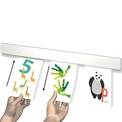 Info-Leiste mit Befestigungs-Material, 100 cm, weiß