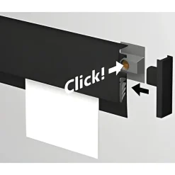 Info-Leiste mit Befestigungs-Material, 100 cm, weiß