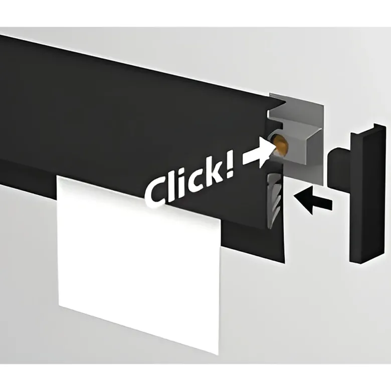 Info-Leiste mit Befestigungs-Material, 100 cm, weiß